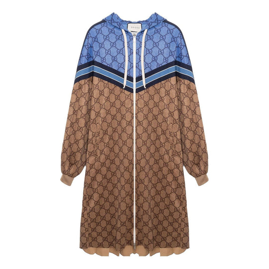 (WMNS) Gucci Technical Jersey GG Long Jacket 'Blue Camel' 550604-XJADG-2144