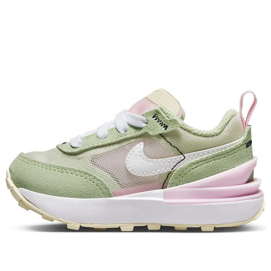 (TD) Nike Waffle One Athleisure Casual Sports Shoe Green Pink DC0479-602