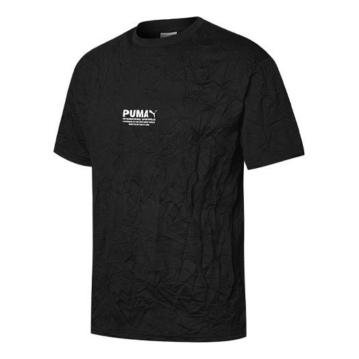 PUMA Avenir Casual Sports Round Neck Short Sleeve Black 597330-01
