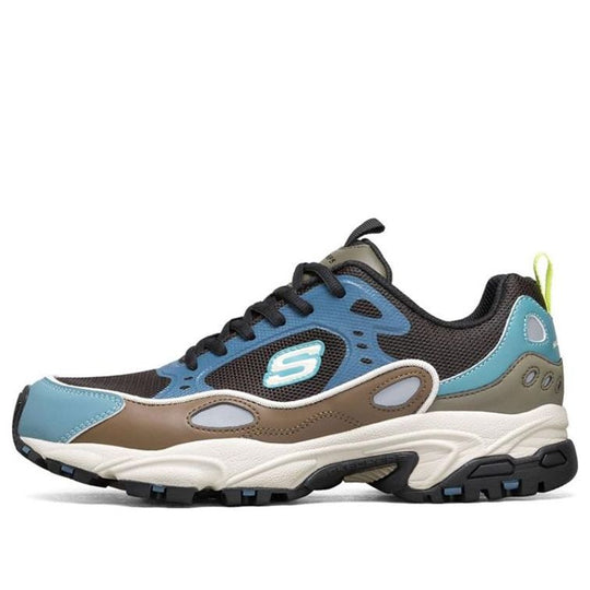 Skechers Stamina Running Shoes Black/Brown/Blue 666096-BRN