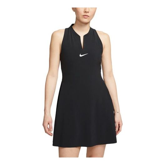 (WMNS) Nike Dri-FIT Advantage Tennis Dress 'Black' DX1428-010 - KICKS CREW