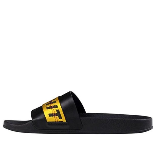 Off-White Industrial Sliders 'Black Yellow' OMIA088R19C220381060