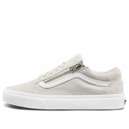 Vans Old Skool Zip Casual Low Tops Skateboarding Shoes Unisex White VN0A3493A4G