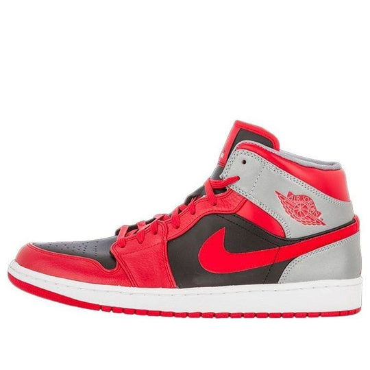 Air Jordan 1 Mid 'Fire Red' 554724-603 Retro Basketball Shoes  -  KICKS CREW