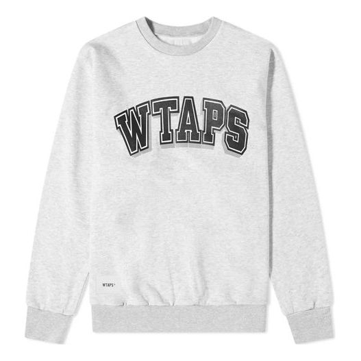 WTAPS Dawn. Design Crew Neck / Sweatshirt. Copo Letters Printed Pullover  Sweatshirt Unisex Light Grey 201ATDT-CSM17