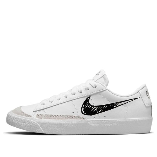 (GS) Nike Blazer Low '77 'Sketch - White Black' DM7819-100