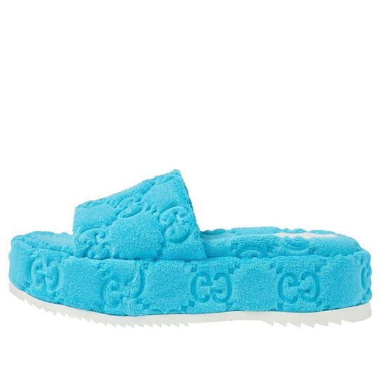 (WMNS) Gucci GG Platform Sandal 'Blue' 700599-U2O00-4917