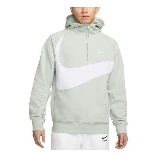 Nike Sportswear Big Swoosh Half Zip Hoodie (Asia Sizing) 'Light Silver White' DX0567-034