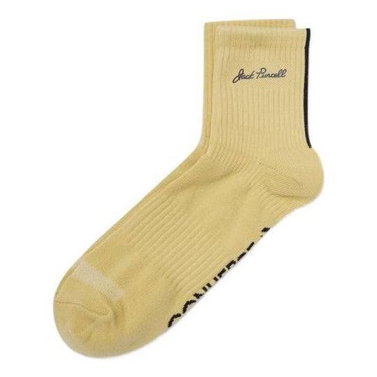 Converse Jack Purcell Logo Quarter Socks (Two Pairs) 'Yellow' 10023585-A02
