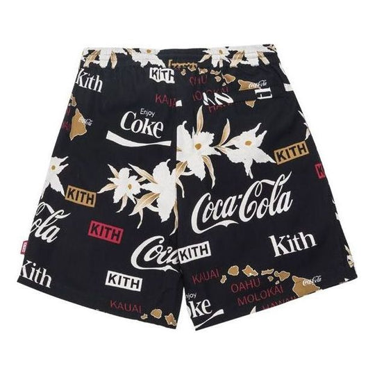 KITH x Coca-Cola Surf Board Print Hardaway Shorts 'Black Floral' KH-008