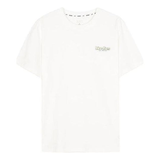 Skechers Casual Sports Short Sleeve T-shirt 'White Yellow' L224U096-000Q