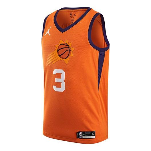 Men's Air Jordan NBA Retro Basketball Jersey/Vest SW Fan Edition 20 Season Knicks Phoenix Suns Paul No. 3 Orange CV9491-848