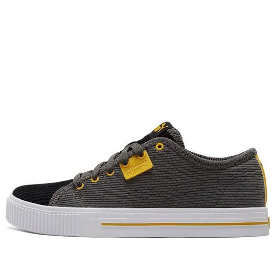 PUMA Unisex Ever Cord Sneakers Black/Gray/Yellow 383863-02