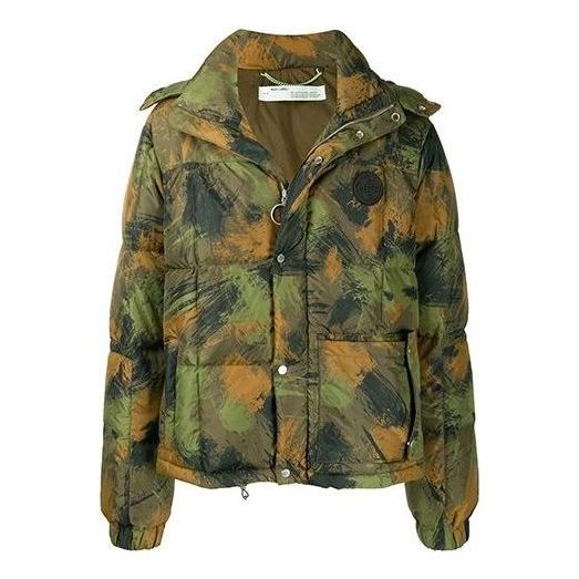 Off-White Camouflage Padded Jacket 'Green' OMED015E19C020189901