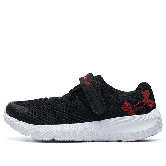 (PS) Under Armour Pursuit 2 AC Big Logo Running Shoes 'Black Red' 3024485
