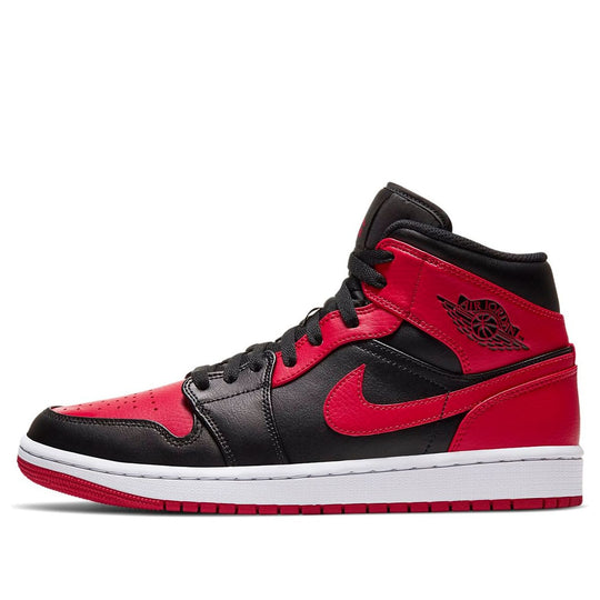 Air Jordan 1 Mid 'Banned' 554724-074 Retro Basketball Shoes  -  KICKS CREW