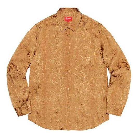 Supreme Snakeskin Jacquard Shirt 'Gold' SUP-SS20-254