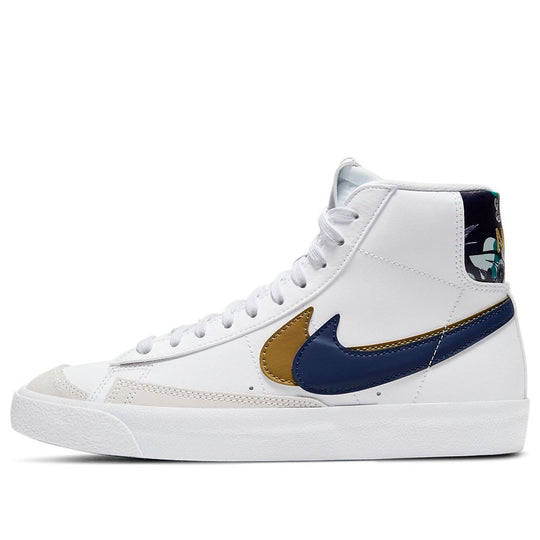(GS) Nike Blazer Mid '77 SE 'Double Swoosh - White Gold Blue Void' DD1847-102