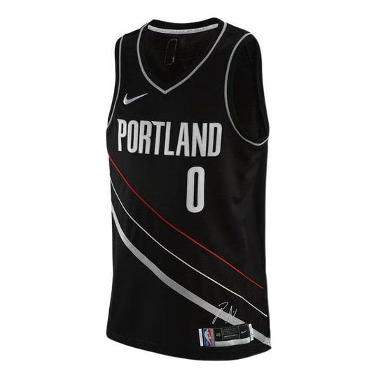 Nike x NBA Portland Trail Blazers Icon Edition Jerseys 'Damian Lillard 0' DH8068-010