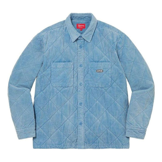 Supreme Quilted Corduroy Shirt 'Teal' SUP-FW22-734