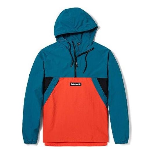 Timberland Pullover Windbreaker Jacket 'Blue Orange' A2BUU-CE0