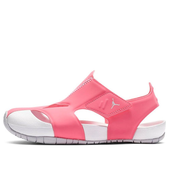 (PS) Air Jordan Flare Velcro Outdoor Flat Heel Fashion Sports Pink Sandals CI7849-600