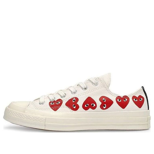 Converse x COMME des GARCONS PLAY Chuck 70 Low Multi Heart 'White Red' 162975C