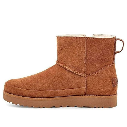 (WMNS) UGG Classic Zip Mini Snow Boots Brown 1116104-CHE
