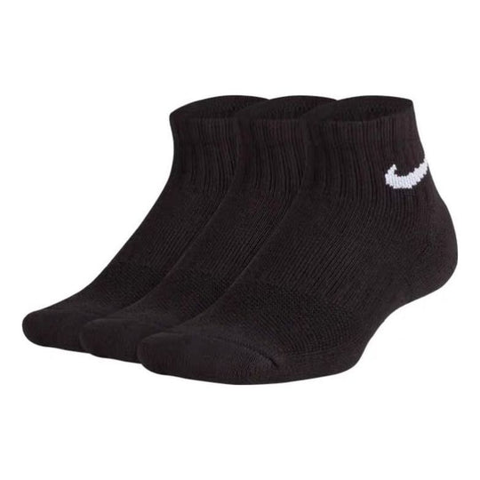 (GS) Nike Everyday Cushioned Ankle Socks (3 Pairs) 'Black' SX6844-010