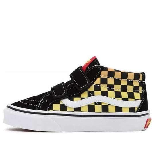 Vans Flame Logo Repeat Sk8-Mid Reissue Velcro 'Black Yellow Red' VN0A38HHABX