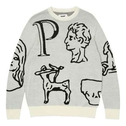 Palace Archaeology Knit Sweater 'White' P20KW001