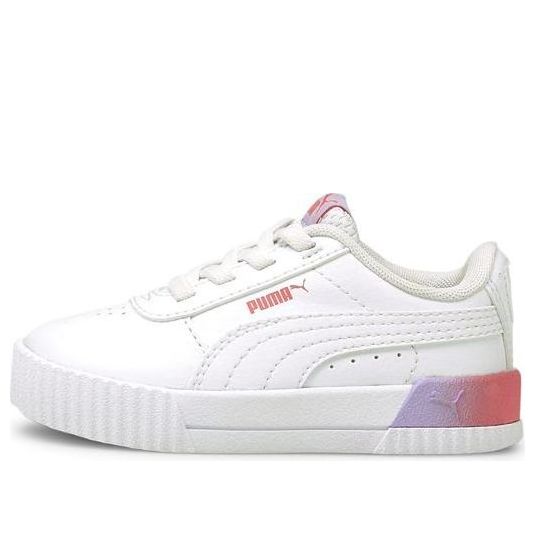 (TD) PUMA Carina Summer Fade Leisure Board Shoes White/Purple 375089-02