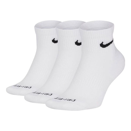Nike Everyday Plus Cushioned Ankle Socks 'White Black' SX6890-100