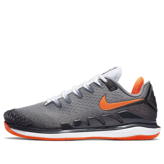 Nike Court Air Zoom Vapor X Knit HC 'Metallic Dark Grey Total Orange' AR0496-005
