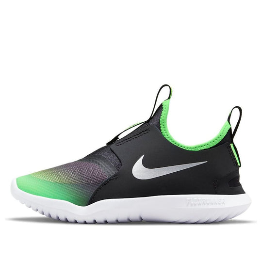 (PS) Nike Flex Runner 'Black Green White' AT4663-020