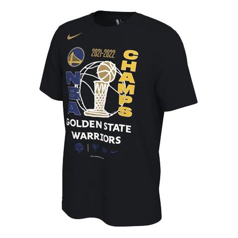Nike NBA Golden State Warriors Champion T-shirt 'Black' BV1997-00A