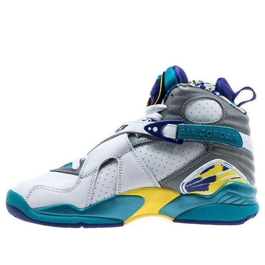 (WMNS) Air Jordan 8 Retro 'White Aqua 2019' CI1236-100 Retro Basketball Shoes  -  KICKS CREW