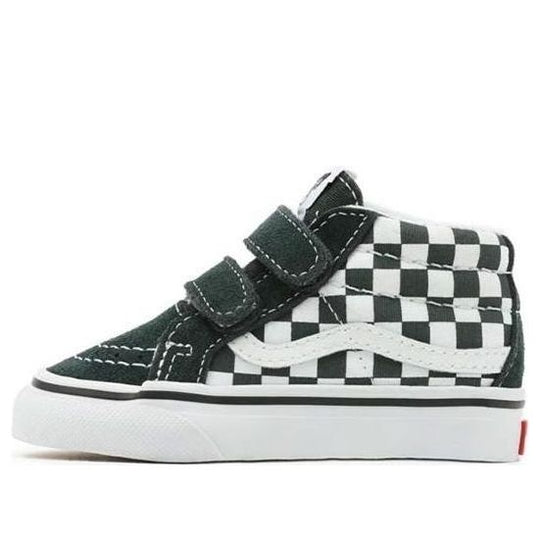 Vans Toddler Checkerboard Sk8-mid Reissue Velcro Sneakers Green/White TD VN0A5DXD8CA