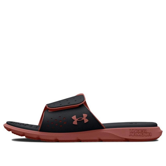 (WMNS) Under Armour Ignite Pro Slides 'Black Red Fusion' 3026027-003