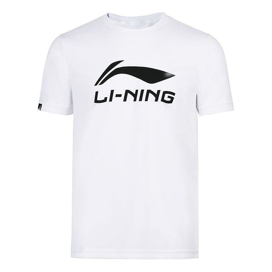 Li-Ning Badminton Big Graphic T-shirt 'White Black' AHSR789-1