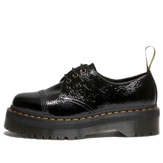 Dr. Martens 1461 Distressed Patent Leather Platform Shoes 'Black' 27716001