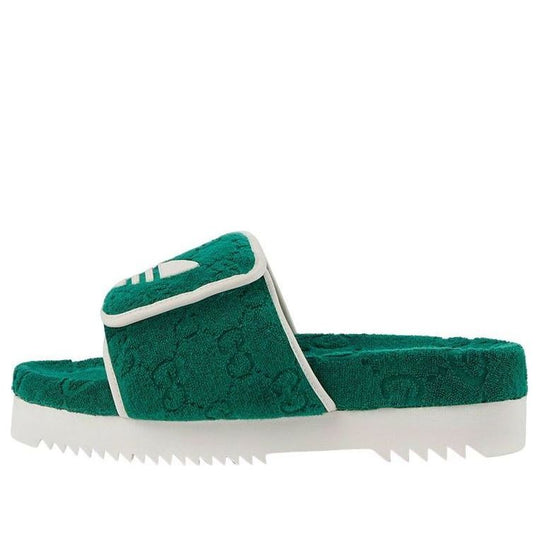 Gucci x adidas GG Platform Sandal 'Green Cotton Sponge' 702412-UU010-3171
