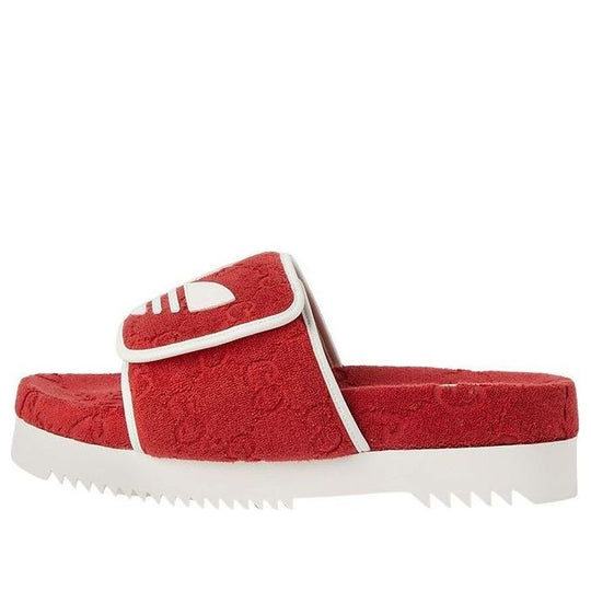 Gucci x adidas GG Platform Sandal 'Red Cotton Sponge' 702412-UU010-6560