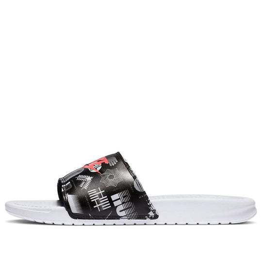 Nike Benassi JDI Print White Black Slippers 'White Black' 631261-107