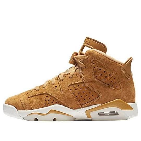 (GS) Air Jordan 6 Retro 'Wheat' 384665-705 Big Kids Basketball Shoes  -  KICKS CREW