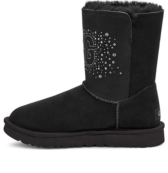 (WMNS) UGG Classic Bling Snow Boots Black 1112495-BLK
