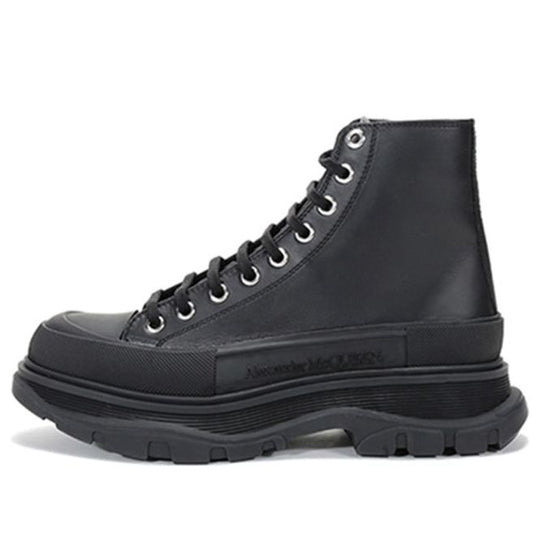 Alexander McQueen Tread Slick Lace Up Boot 'Triple Black Leather' 627206WHZ621081