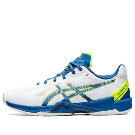 ASICS V-Swift FF 3 Low Tops Wear-resistant Volleyball Shoes White Blue 1053A042-102