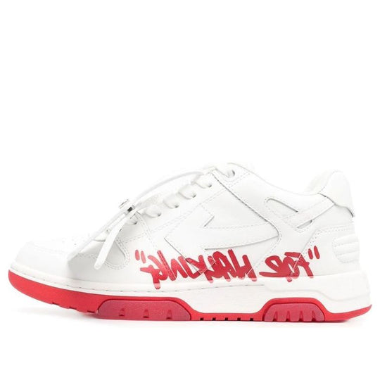 Off-White Out Of Office Low-Top For Walking Sneaker 'Red White' OMIA189S22LEA0030125