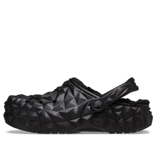 (WMNS) Crocs Classic Clog Lined Geometric Shoes 'Black' 210069-001